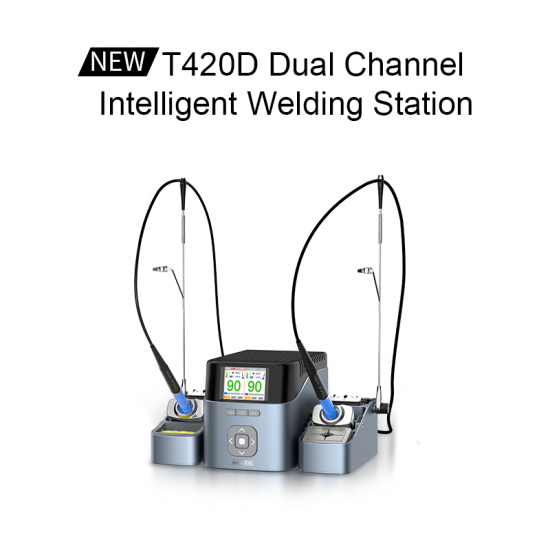 JCID AIXUN T420D Dual Channel Intelligent Soldering Station With C245 210 115 Handle Soldering Iron Tips