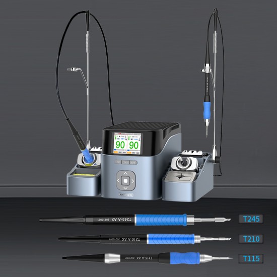 JCID AIXUN T420D Dual Channel Intelligent Soldering Station With C245 210 115 Handle Soldering Iron Tips