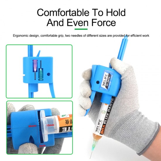 RL-062A Manual Glue Gun Needle Booster Suitable for 10cc Syringe Oil, Solder Paste, UV Solder Mask oil, Structural Adhesive