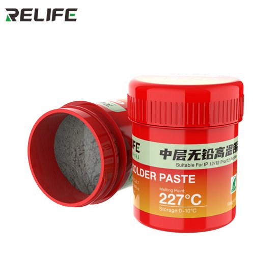 RELIFE RL-406 227℃ High Temperature Lead-free Solder Paste Customized for iPhone Huawei High-end Machine Motherboard Repair