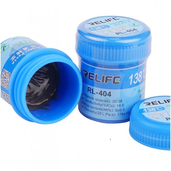 RELIFE Rl-404 138 ° C Low Temperature Low Temperature Lead-free Solder Paste For High-end Motherboard Repair
