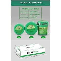 RELIFE No-clean Soldering Paste RL-400 RL-401 RL-402 40g Sn63/Pb67 183°C Solder Paste for iphone phone BGA Reballing Soldering