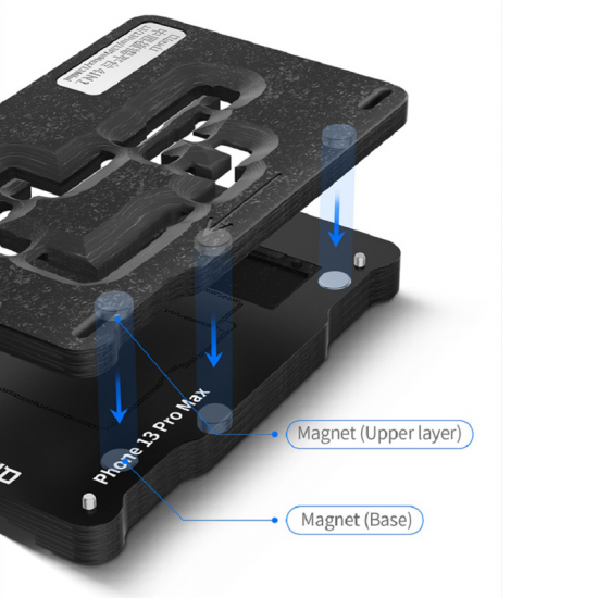 QianLi 4 in 1 Double-side Use Middle Frame Reballing Stencil Kit For iPhone 13/13 mini/13 Pro/13 Pro Max Repair