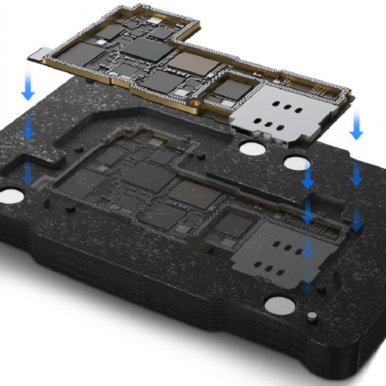 QianLi 4 in 1 Double-side Use Middle Frame Reballing Stencil Kit For iPhone 13/13 mini/13 Pro/13 Pro Max Repair