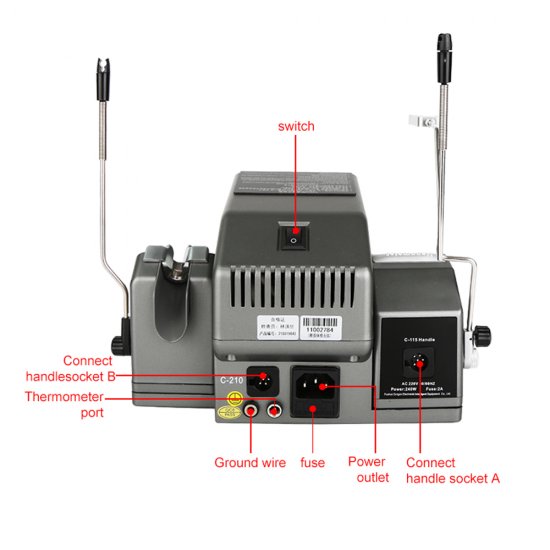 SUGON T3602 2 in 1 Soldering Iron Station with JBC 115/210 Soldering Tips 220V