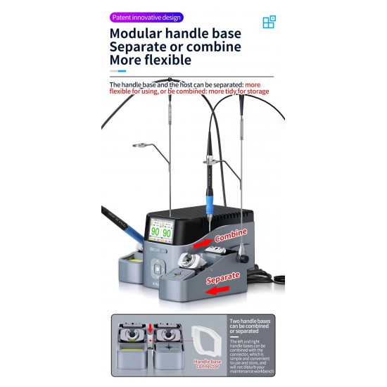 JCID AIXUN T420D Dual Channel Intelligent Soldering Station With C245 210 115 Handle Soldering Iron Tips JCID AIXUN T420D Dual Channel Intelligent Soldering Station With C245 210 115 Handle Soldering Iron Tips