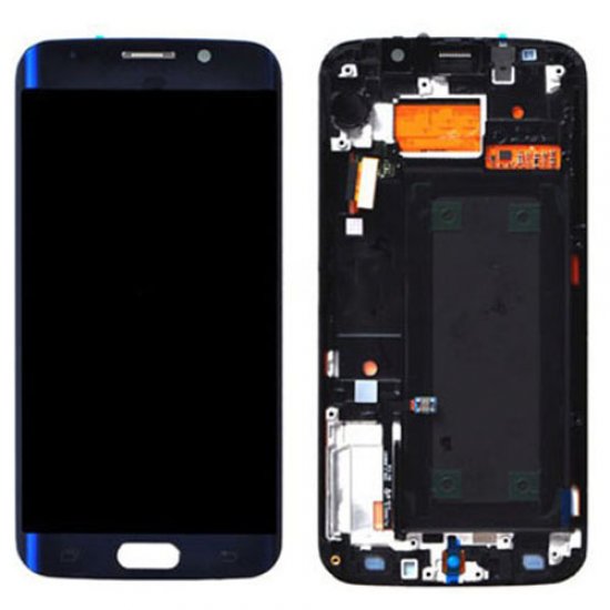 Samsung Galaxy S6 Edge G925F LCD Screen and Digitizer Touch Screen with Frame Black Sapphire Ori