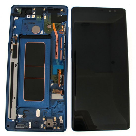 Samsung Galaxy Note 8 N950F LCD Screen Replacement With Frame Blue Ori