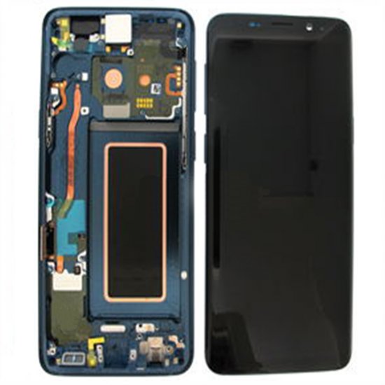 Samsung Galaxy S9 G960F  LCD Screen With Frame Blue Ori