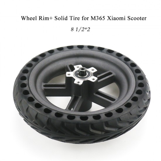 Honeycomb Non-Pneumatic Solid Tires for Xiaomi M365 Scooter Rear Wheel Replacement