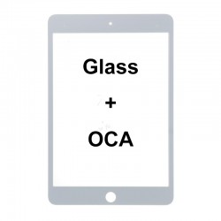 Front Glass with OCA For iPad Mini 5 7.9" 2019 White Front Glass with OCA For iPad Mini 5 7.9" 2019 White