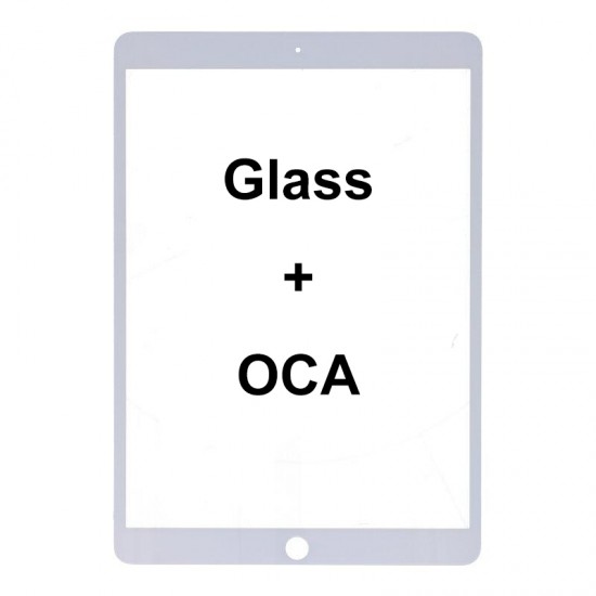 Front Glass Lens with OCA For iPad Pro 10.5 2017 / Air 3 10.5 2019 White
