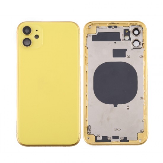 For iPhone 11 Back Housing with Side Buttons Yellow