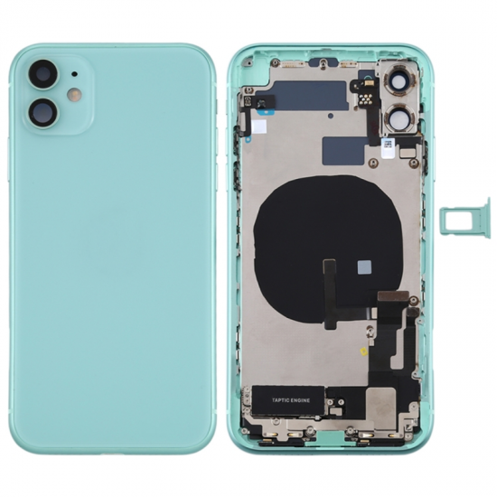 For iPhone 11 Back Housing Assembly with Side Buttons Green