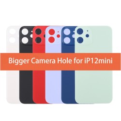 For iPhone 12 Mini Back Glass with Bigger Camera Hole 