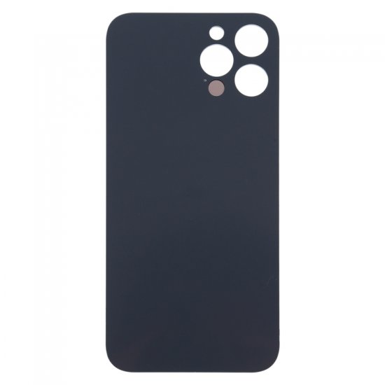 For iPhone 12 Pro Max Back Glass Black with Bigger Camera Hole