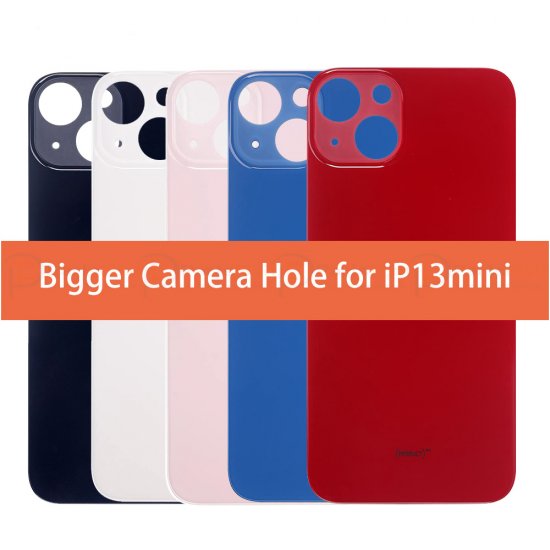 For iPhone 13 Mini Back Glass with Big Camera Hole