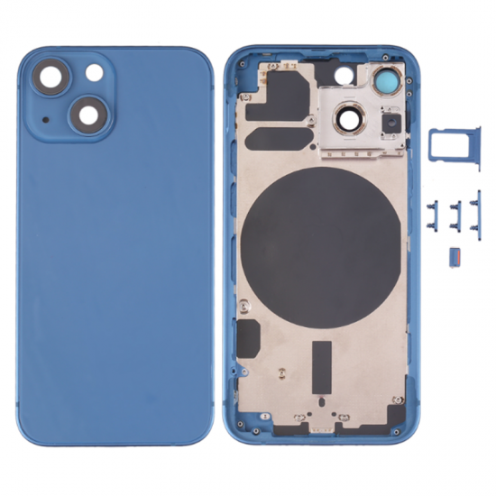 For IPhone 13 Mini Back Housing Cover With Side Keys Blue