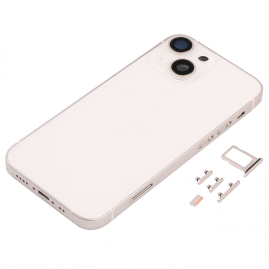 For IPhone 13 Mini Back Housing Cover With Side Keys White
