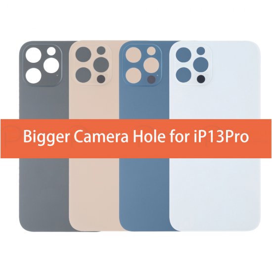 For iPhone 13 Pro Back Glass with Bigger Camera Hole