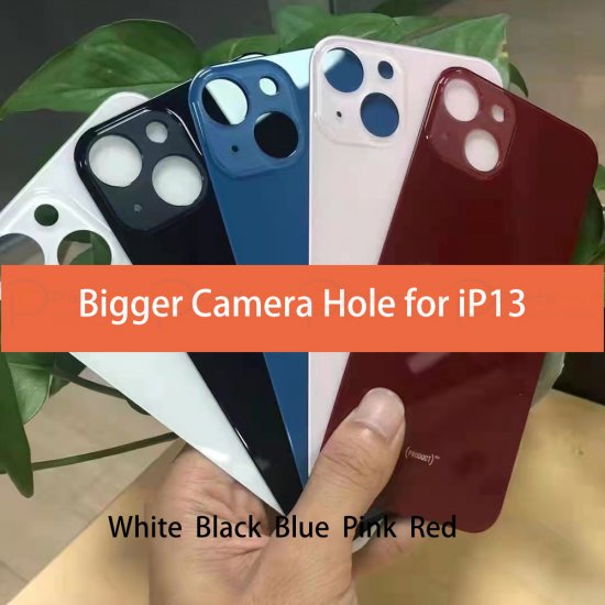 For iPhone 13 Back Glass with Bigger Camera Hole