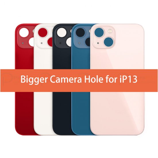 For iPhone 13 Back Glass with Bigger Camera Hole