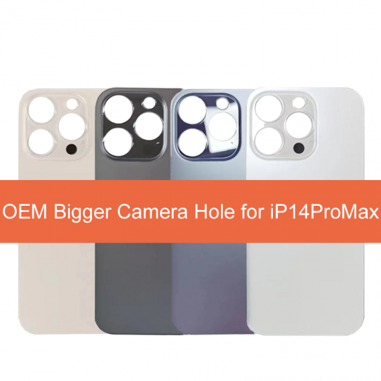 For iPhone 14 Pro Max Back Glass with Bigger Camera Hole