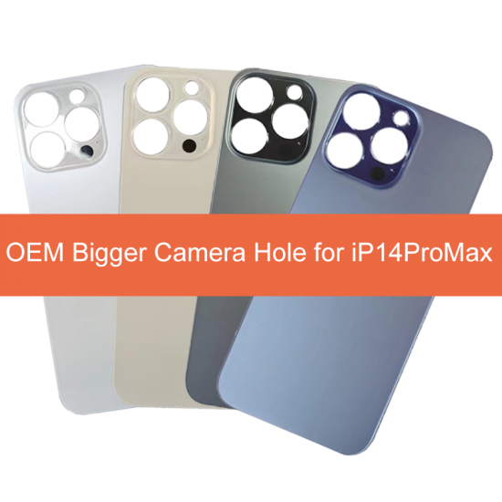 For iPhone 14 Pro Max Back Glass with Bigger Camera Hole