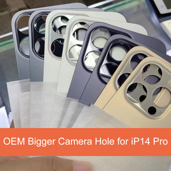 For iPhone 14 Pro Back Glass with Bigger Camera Hole