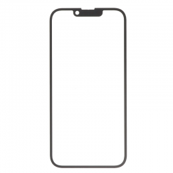 For iPhone 14 Black Front Glass Lens with OCA