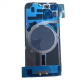 For iPhone 15 back glass with camera lens + frame + magnetic