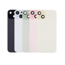 For iPhone 15 back glass with camera lens + frame + magnetic