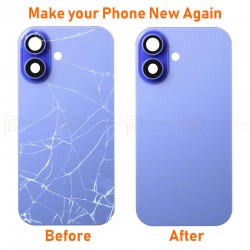 For iPhone 17 Back Glass with Camera Lens and Magnetic