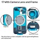 For iPhone 17 Back Glass with Camera Lens and Magnetic For iPhone 17 back glass replacement with camera lens and magnetic support