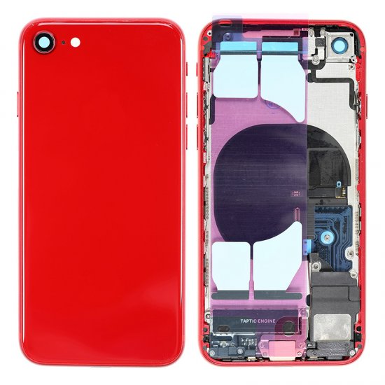 For iPhone 8 Back Housing with Orignal Small Parts Assembly Red