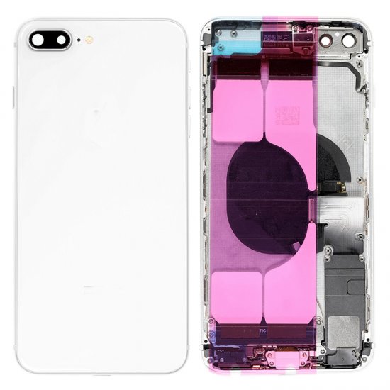 For iPhone 8 Plus Back Housing With Original Small Parts Assembly White