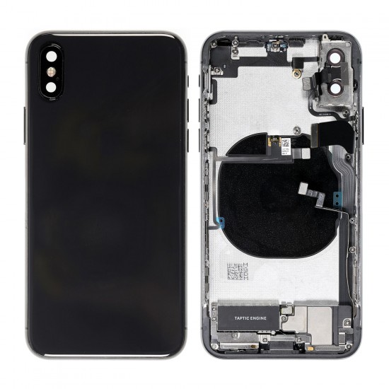 For iPhone X  Back Cover with Small Parts Assembly Black