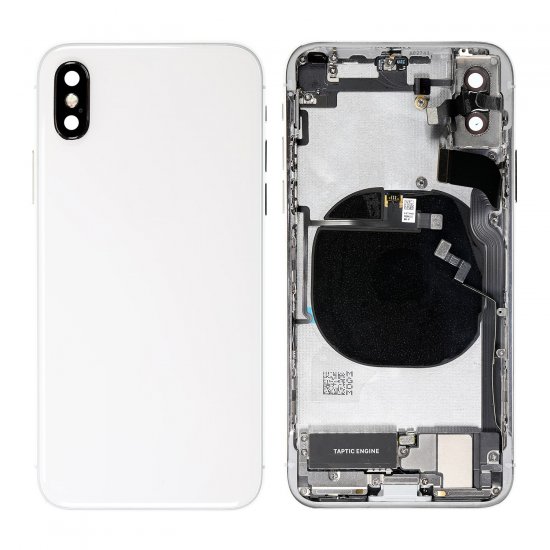 For iPhone X  Back Cover with Small Parts Assembly White