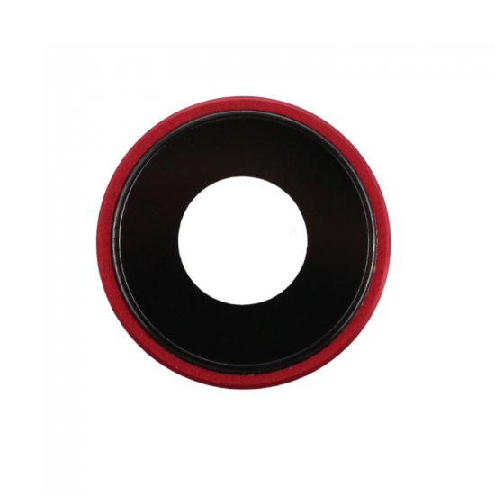 For iPhone XR Camera Lens with Bezel Red