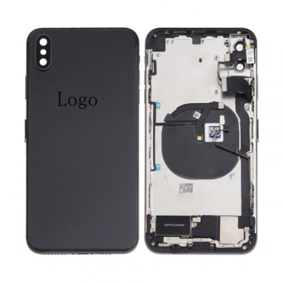 For iPhone Xs Max Rear Housing with Small Parts Assembly Black