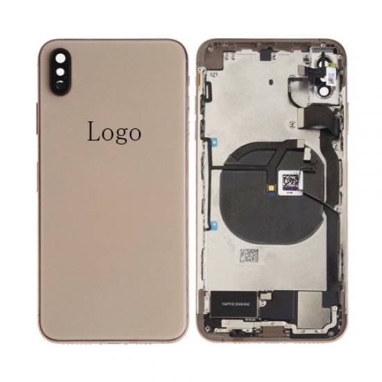 For iPhone Xs Max Rear Housing with Small Parts Assembly Gold