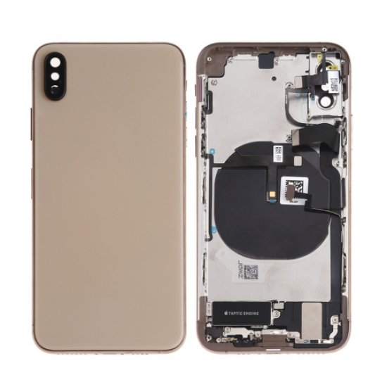 For iPhone Xs Battery Cover with Small Parts Gold