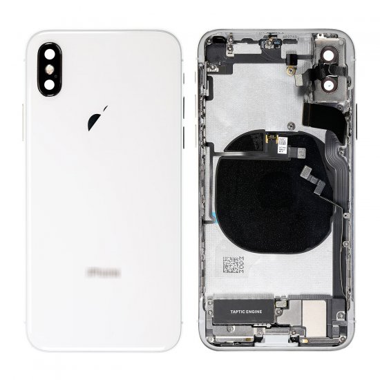 For iPhone Xs Battery Cover with Small Parts White