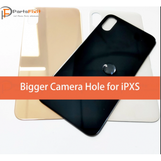 For iPhone XS Back Glass with Bigger Camera Hole