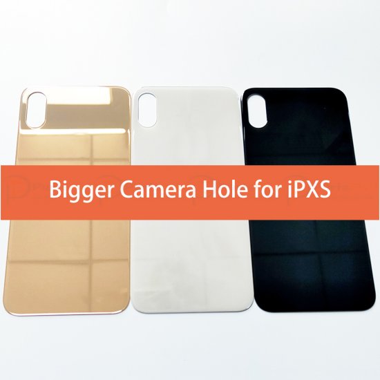 For iPhone XS Back Glass with Bigger Camera Hole