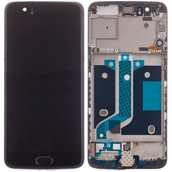 OnePlus 5 LCD Screen Replacement With Frame Black Refurbished(Changed glass)