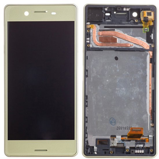 Sony Xperia X LCD Screen Replacement With Frame Gold OEM
