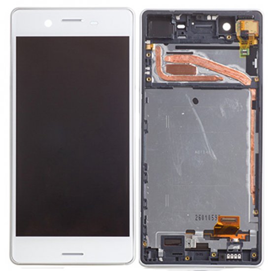 Sony Xperia X LCD Screen Replacement With Frame White OEM