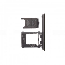  Sony Xperia XZ Premium Dual SIM Card Tray With SIM Cover Flap Black (Dual Card Version)