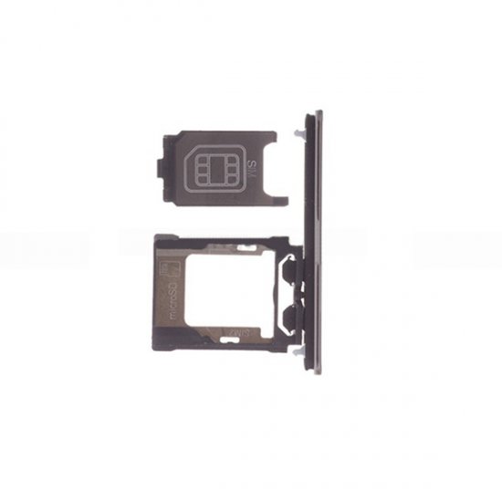 Sony Xperia XZ Premium Dual SIM Card Tray With SIM Cover Flap White (Dual Card Version)